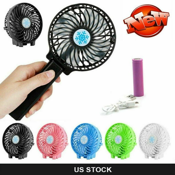 Rechargeable Fan Air Cooler Mini Operated Hand Held USB No Battery Portable BDAU